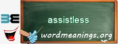 WordMeaning blackboard for assistless